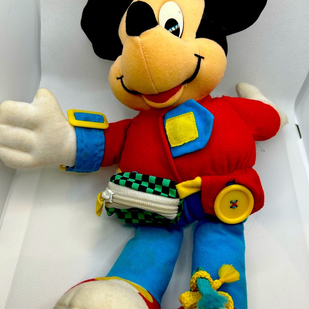 Mickey Mouse Learn To Dress Plush Toy Mattel 14"